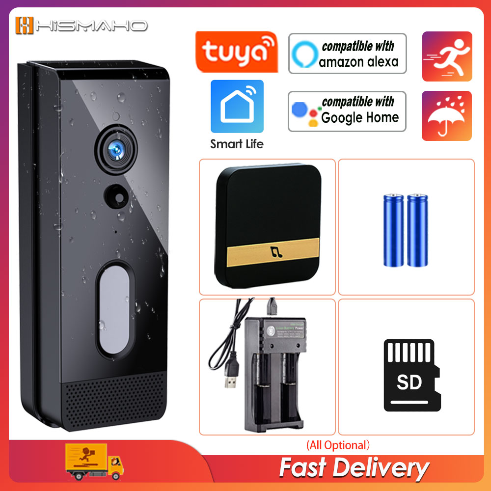 Smart Doorbell Wired - Tuya WiFi Doorbell Camera Outdoor Waterproof