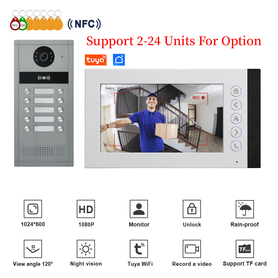 2-24 Units Tuya Smart Video Do - огляд і ціна Smart Doorbell Wired