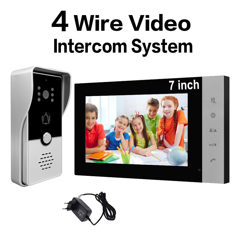 4 Wire 7 Inches Wired Video Do - огляд і ціна Smart Doorbell Wired