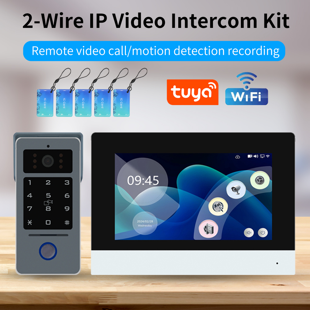 Tuya Wifi 7/10 Inch Video Inte - огляд і ціна Smart Doorbell Wired