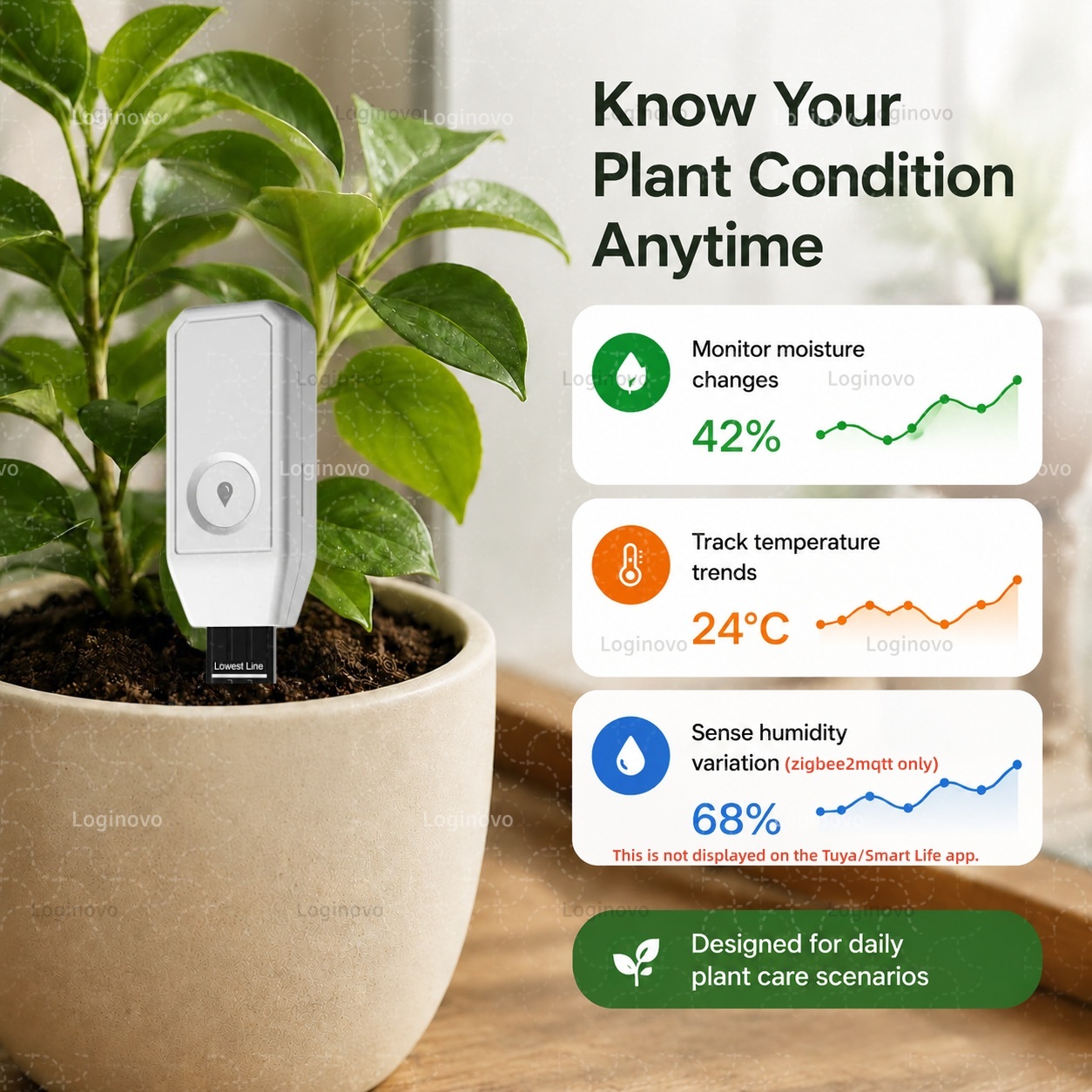 Tuya Zigbee Soil Moisture Test - огляд і ціна Home Automation Technology