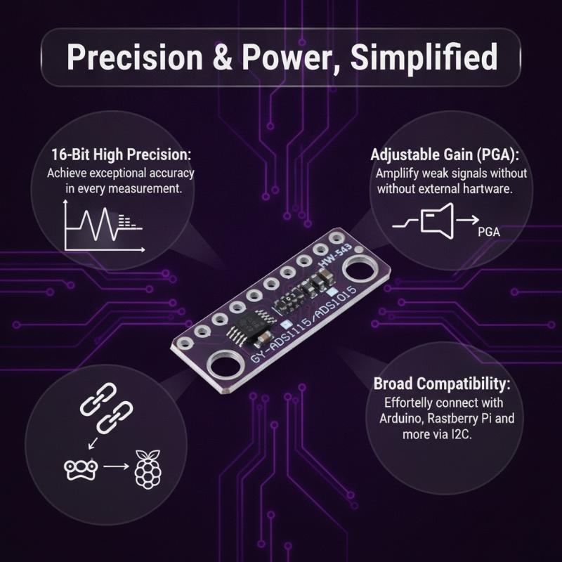 ADS1115 Adjustable Gain 16Bit  - огляд і ціна Diy Home Automation System