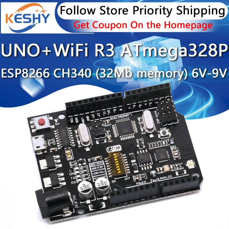 UNO+WiFi R3 ATmega328P+ESP8266 - огляд і ціна Esp8266 Nodemcu Board