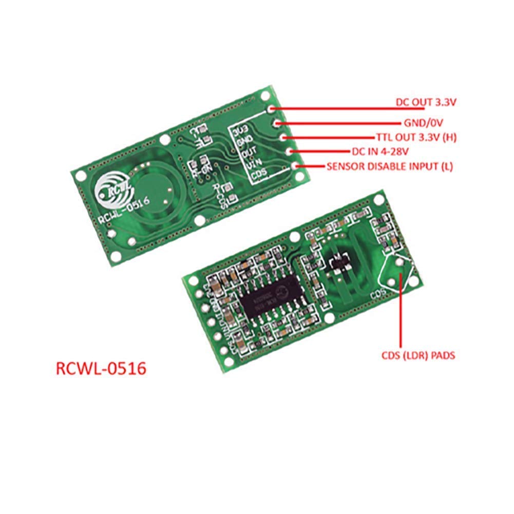 5PCS RCWL-0516 Motion Detectio - огляд і ціна Esp8266 Nodemcu Board